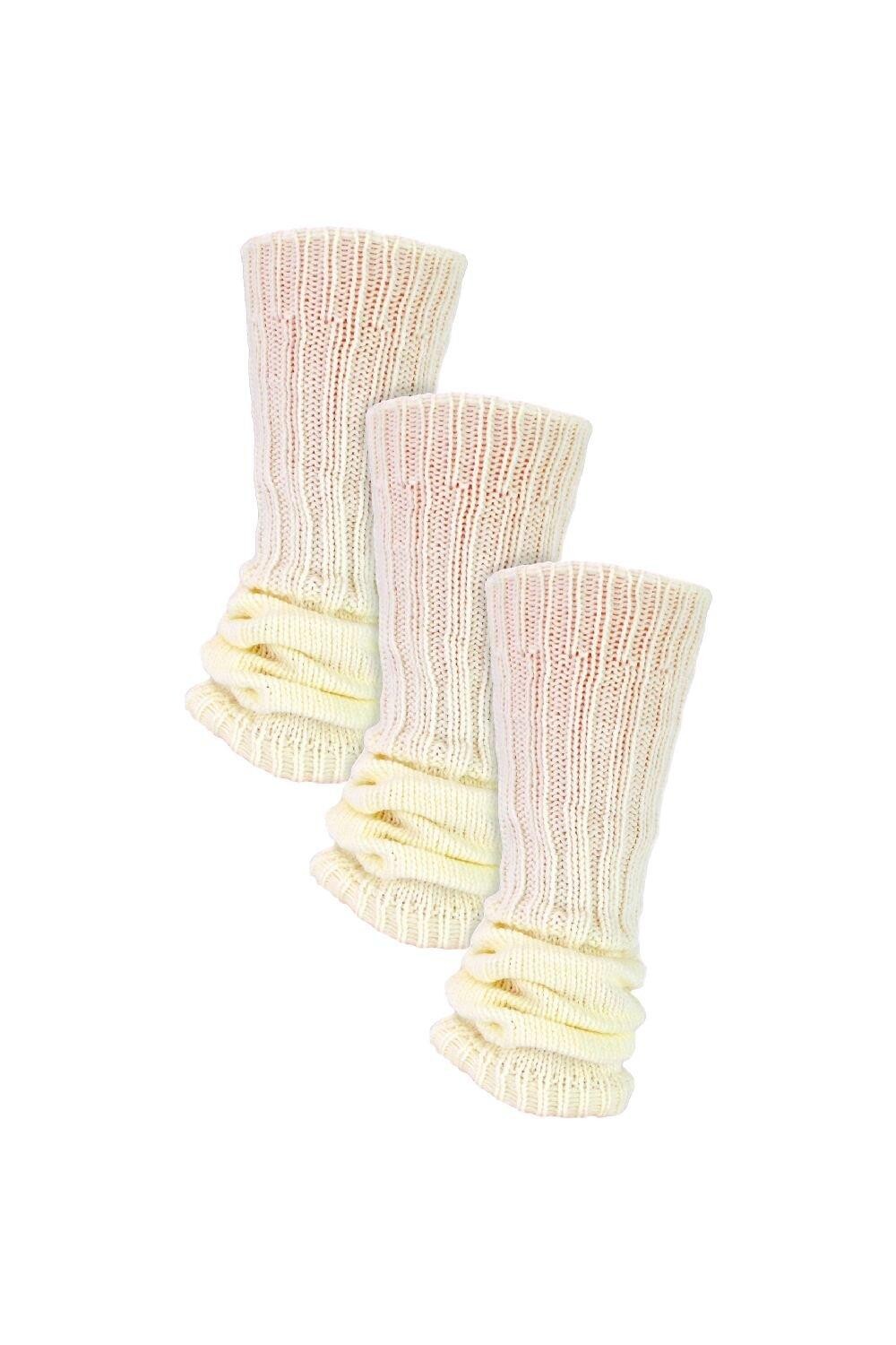 

3 пары гетр в упаковке | Массивные гетры в рубчик, 80-е годы Sock Snob, белый