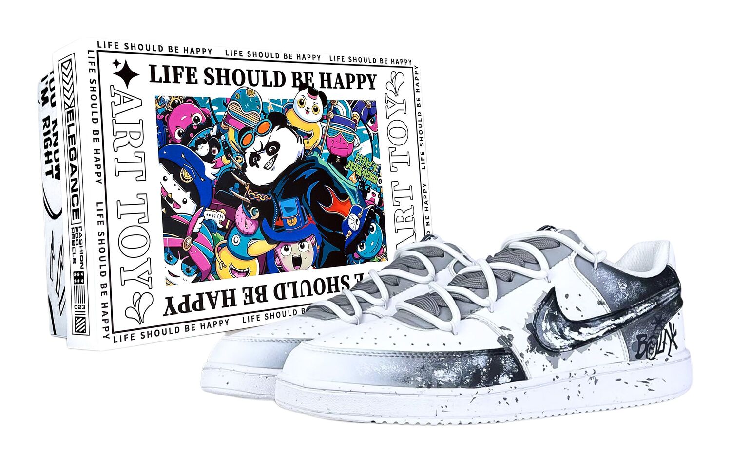 

Court Vision 1 Illusion, Star Halo устойчивые к истиранию низкие кроссовки для скейтбординга мужские Nike, черный/белый