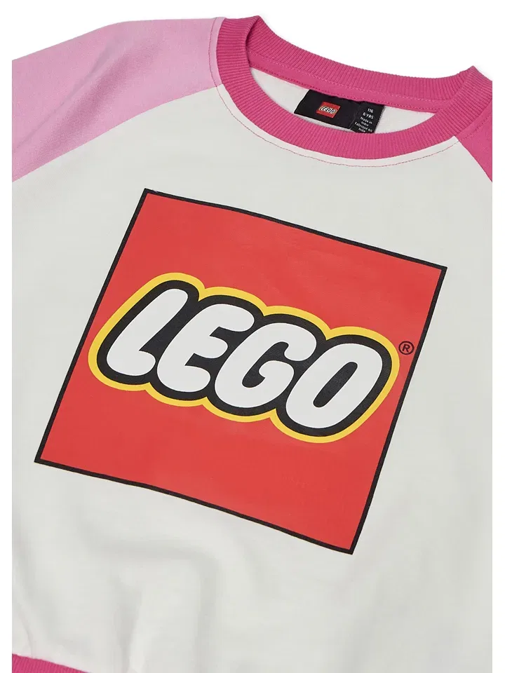 Свитшот с цветоблокингом LEGO, розовый — фото 3