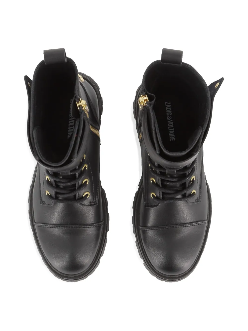 Ботинки на рифленой подошве Zadig & Voltaire Kids, черный — фото 4