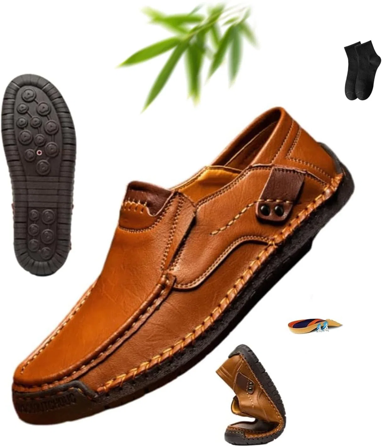 Мужские лоферы кожаные Handmade, Brown NoworFewer