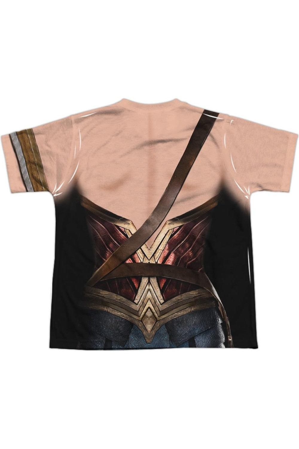 Футболка молодежная с коротким рукавом Justice League с принтом Wonder Woman (спереди и сзади) Gildan, белый — фото 2