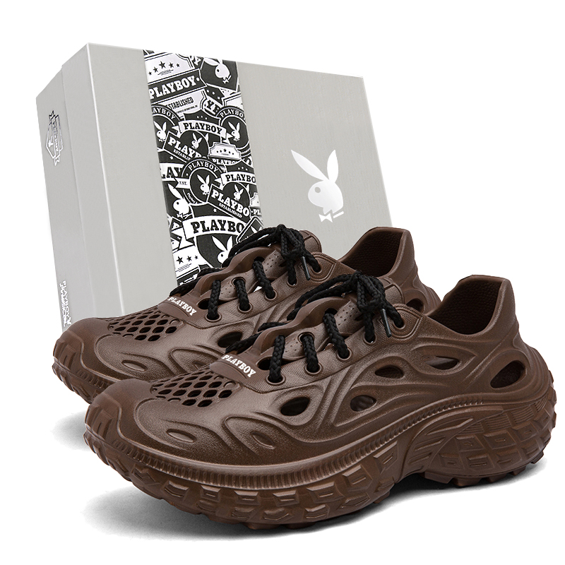 

Playboy Коричневые мужские клоги, цвет Brown