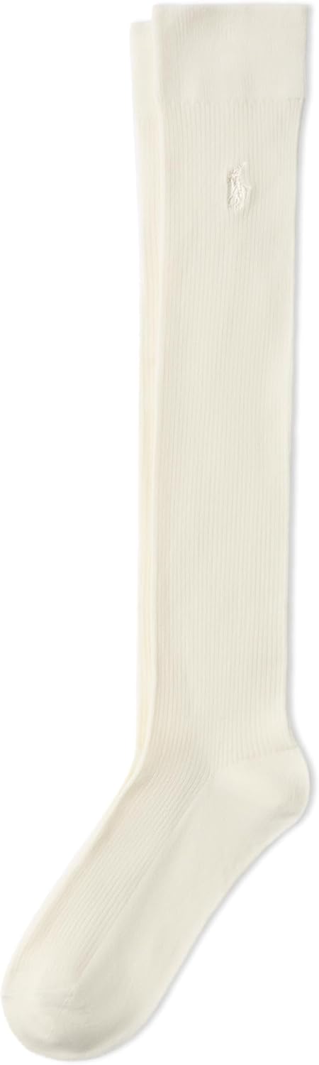 

Женские классические ребристые носки до колена POLO RALPH LAUREN - упаковка из 1 пары - хлопок, комфорт, Ivory