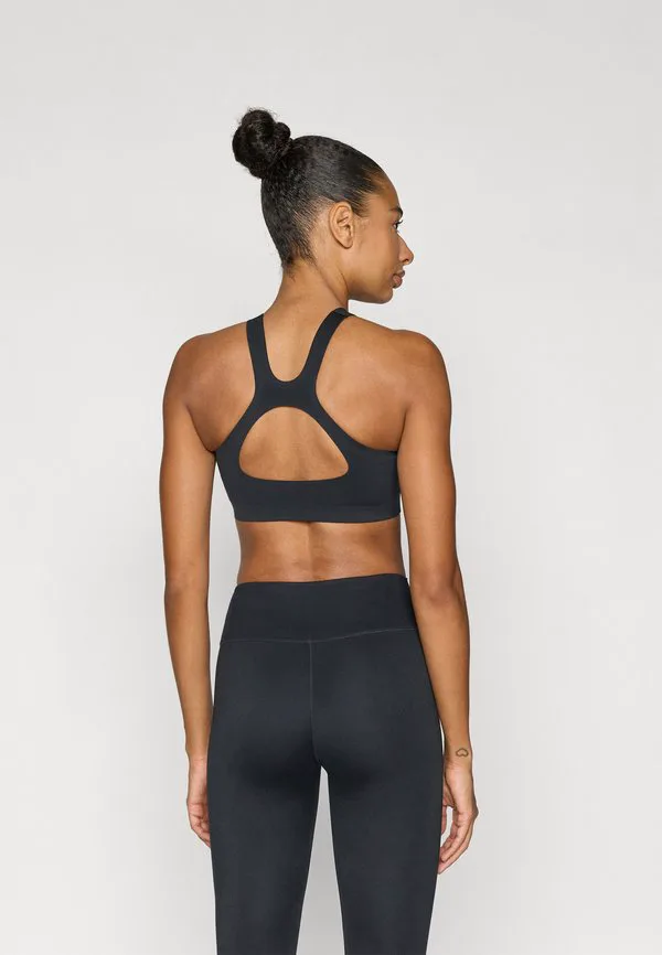 Спортивный бюстгальтер средней степени поддержки Nike Performance, Black/Anthracite/Smoke Grey — фото 3