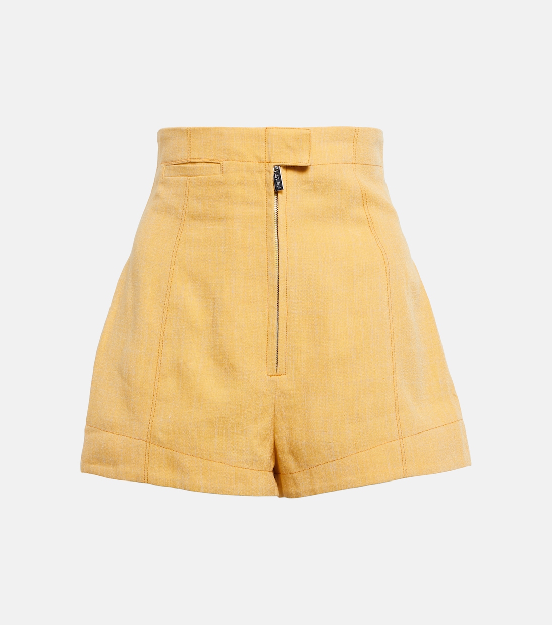 

Шорты Le Short Areia с высокой талией из льняной ткани Jacquemus, желтый