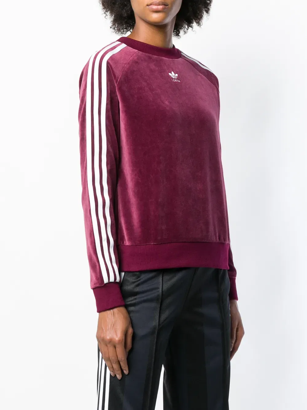 Толстовка с тремя полосками Adidas, красный — фото 3