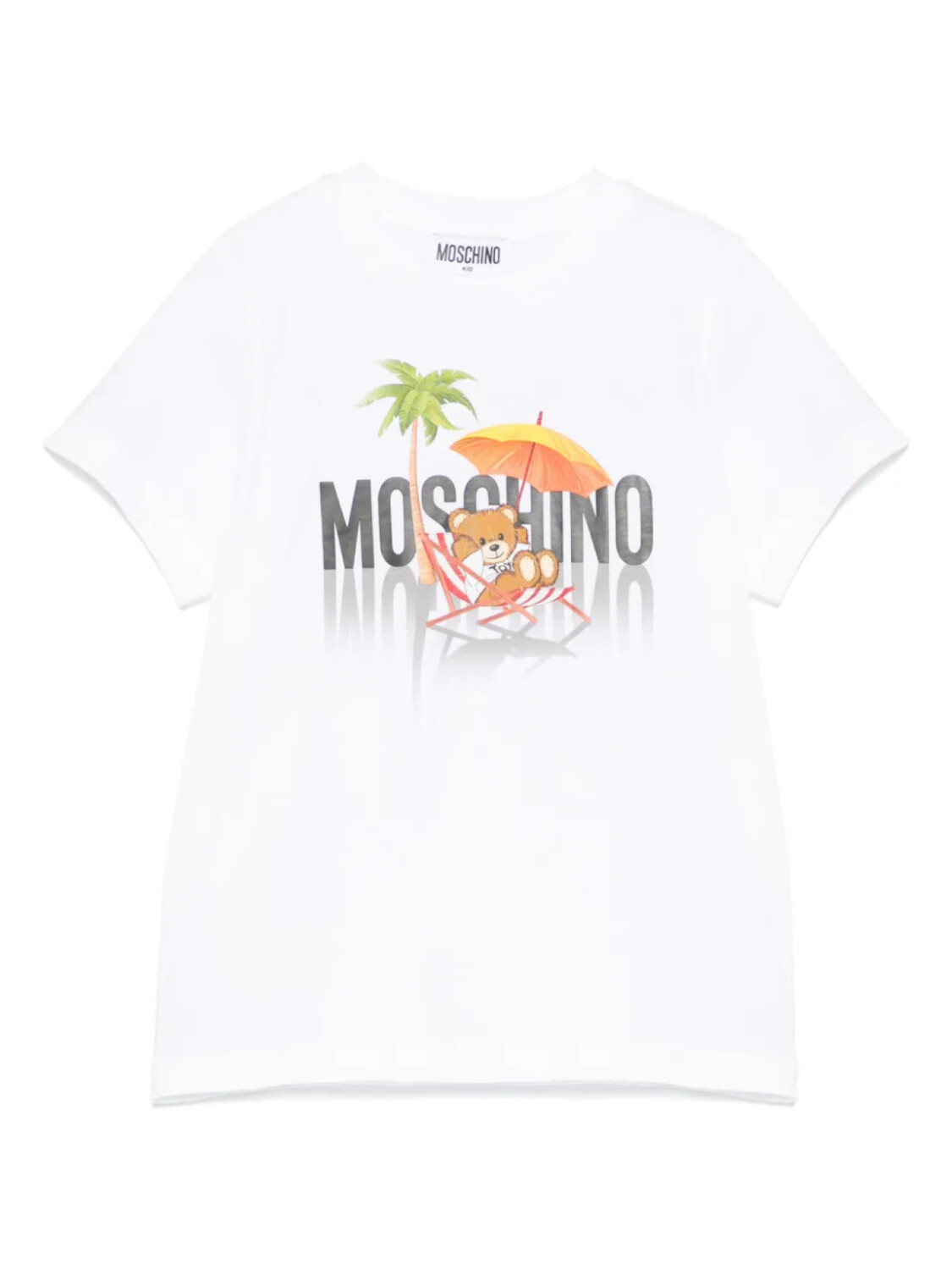 

Moschino Kids футболка с графичным принтом, белый