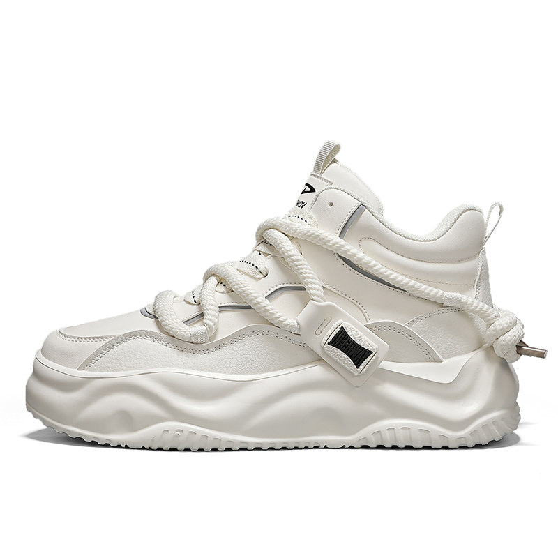 

Повседневные кроссовки Mid top для мужчин с противоскользящей подошвой и устойчивостью к износу DEERWAY, слоновая кость