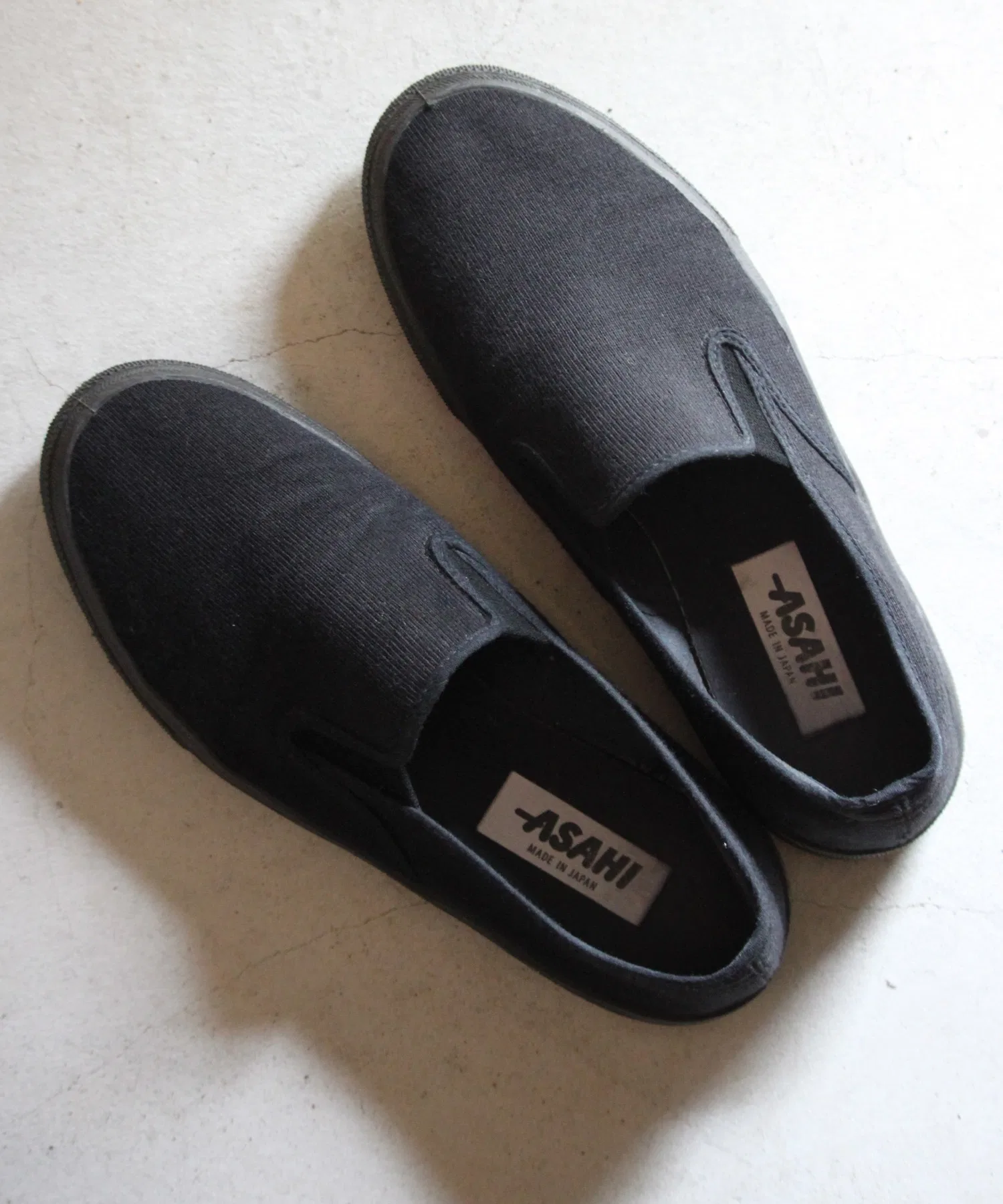 Унисекс слипоны ASAHI SHOES 501 чёрные
