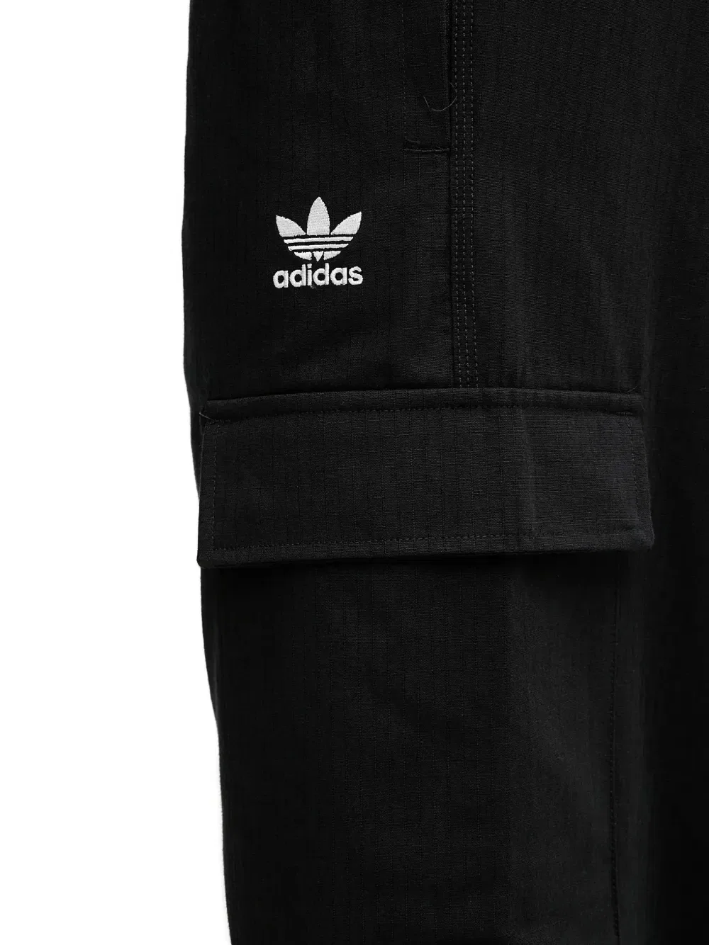Карго-брюки из рипстопа с вышитым логотипом Adidas, черный — фото 4
