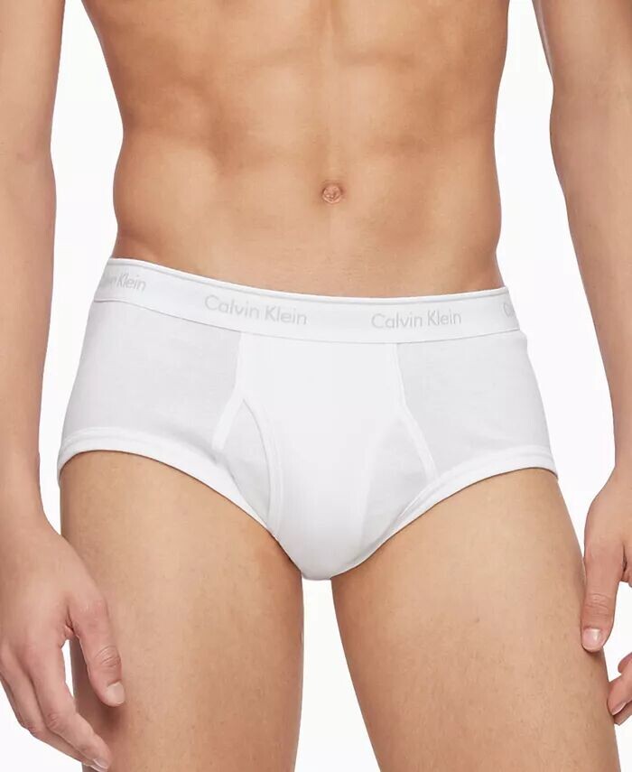 Комплект из 3 классических хлопковых трусов для мужчин Calvin Klein, белый — фото 2