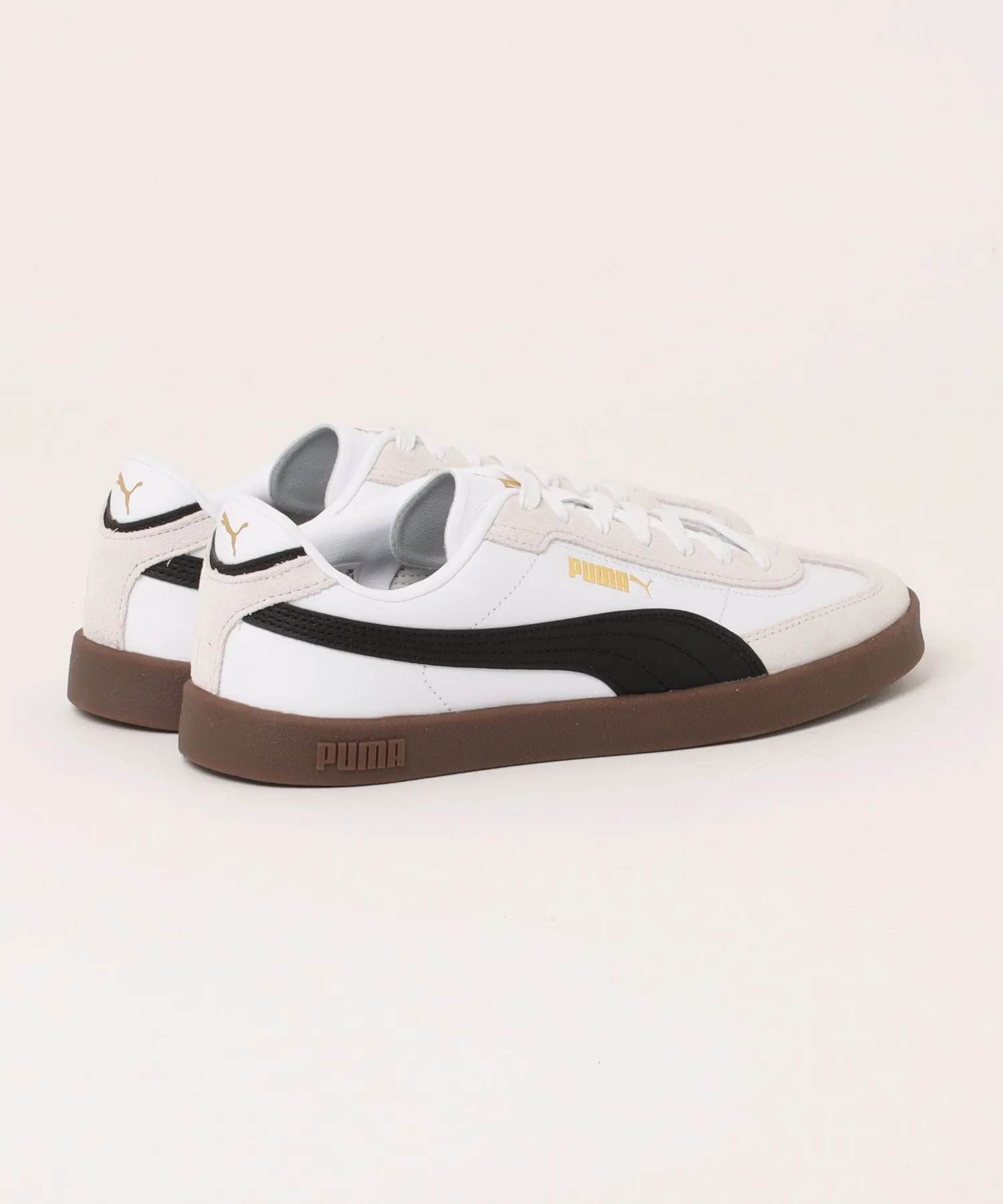 Мужские кроссовки из натуральной кожи и замши PUMA CLUB 2 ERA бело-черные — фото 2