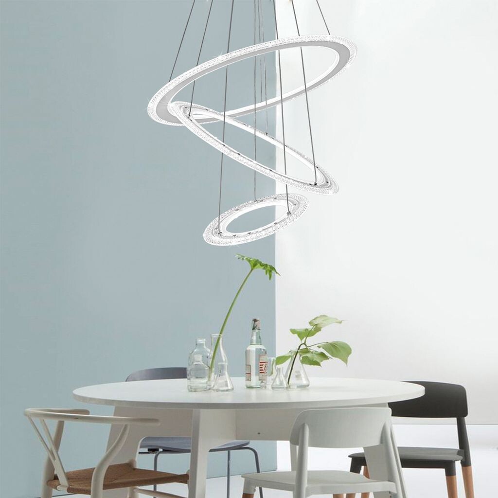 

Светодиодный подвесной светильник XMTECH Простой потолочный светильник для спальни 128 Вт Холодный белый подвесной светильник Акриловый подвесной светильник Кухня Обеденный стол Гостиная Люстра Регулируемая высота