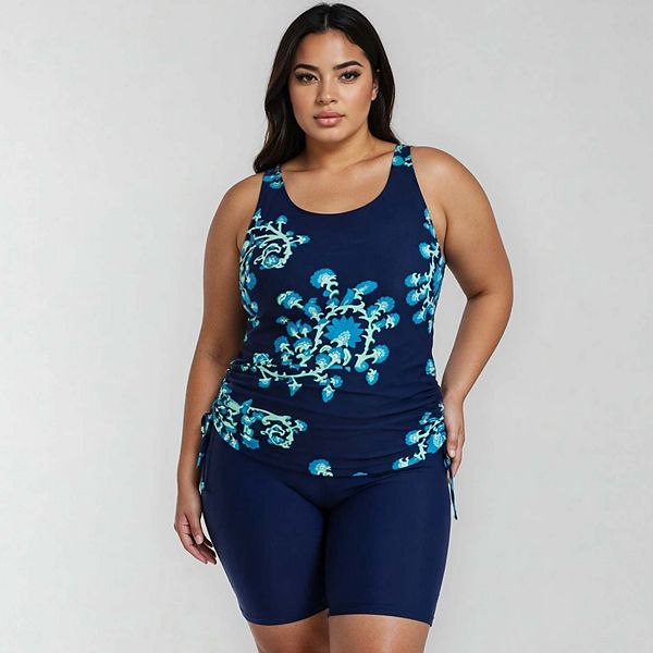 

Женский топ-танкини Maya с встроенным бюстгальтером и высокие велосипедные шорты для плавания Calypsa Llc, Barbados Blue, Синий, Женский топ-танкини Maya с встроенным бюстгальтером и высокие велосипедные шорты для плавания Calypsa Llc, Barbados Blue