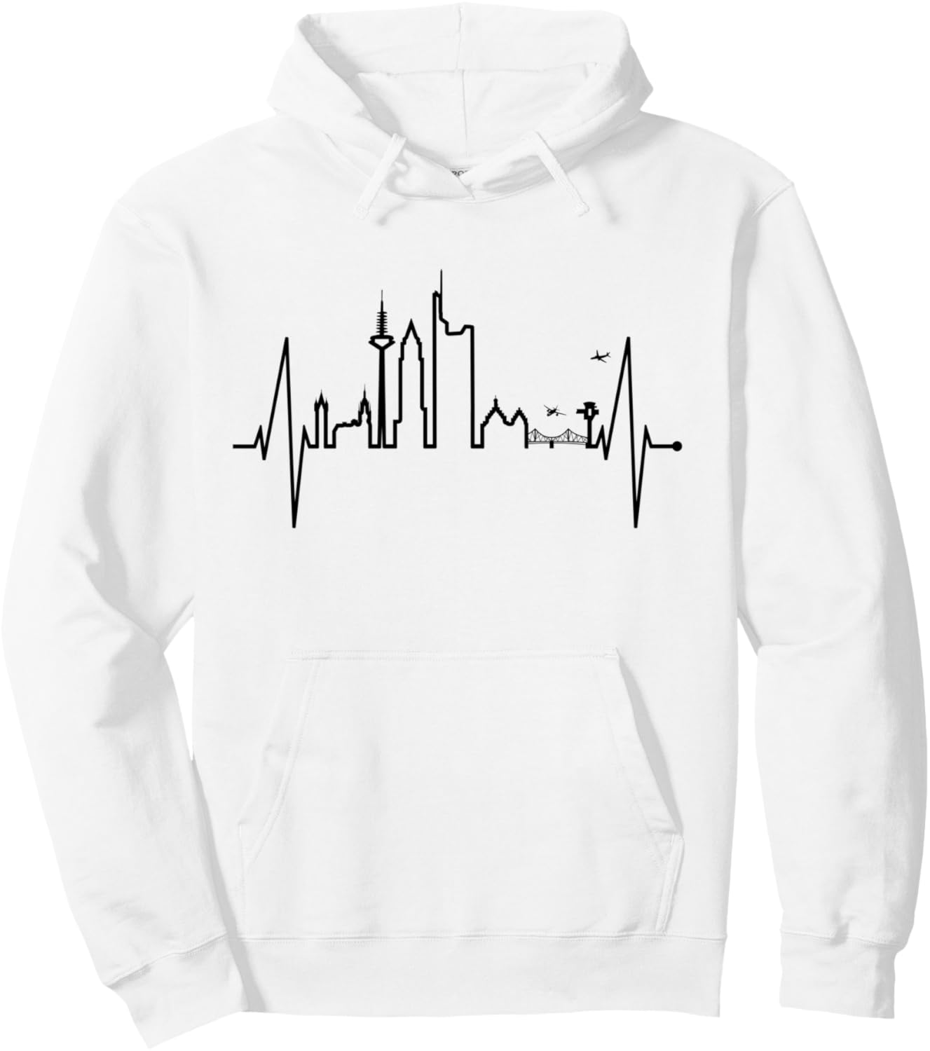 

Франкфуртский горизонт Франкфуртский горизонт Сердцебиение Немецкая толстовка, серая (серый меланж) Frankfurt Skyline For Germany Fans