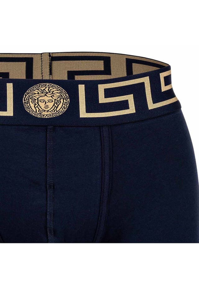 Боксеры-Шорты - би-стрейч топика органический хлопок однотонные Versace, синий — фото 3