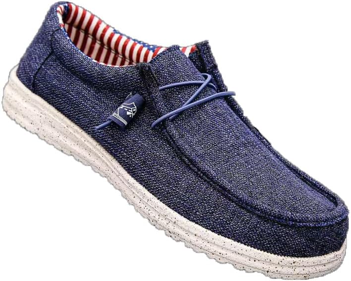 

Мужские модные однотонные слипоны, удобные нескользящие повседневные дышащие кроссовки для активного отдыха на улице Hoalox, синий