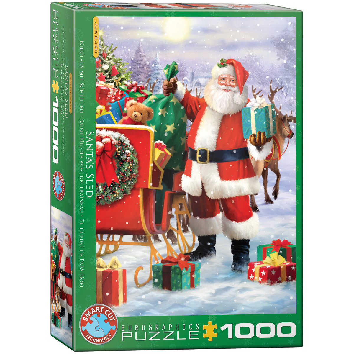

Пазл Eurographics "Санта с санями" от Simon Tread, 1000 шт.