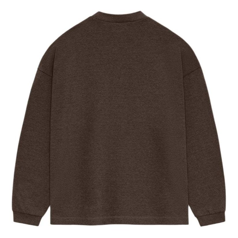

Футболка Fear of God Essentials SS24 Long Sleeve T-shirt 'Heather Wood', коричневый