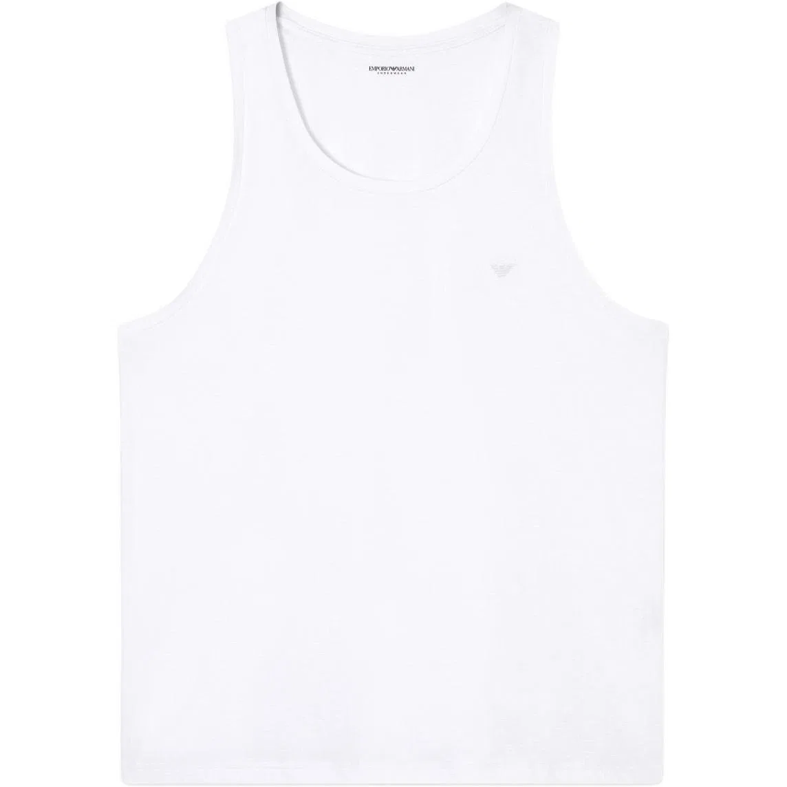 Майка мужская белая crew neck moderate racerback EMPORIO ARMANI, White