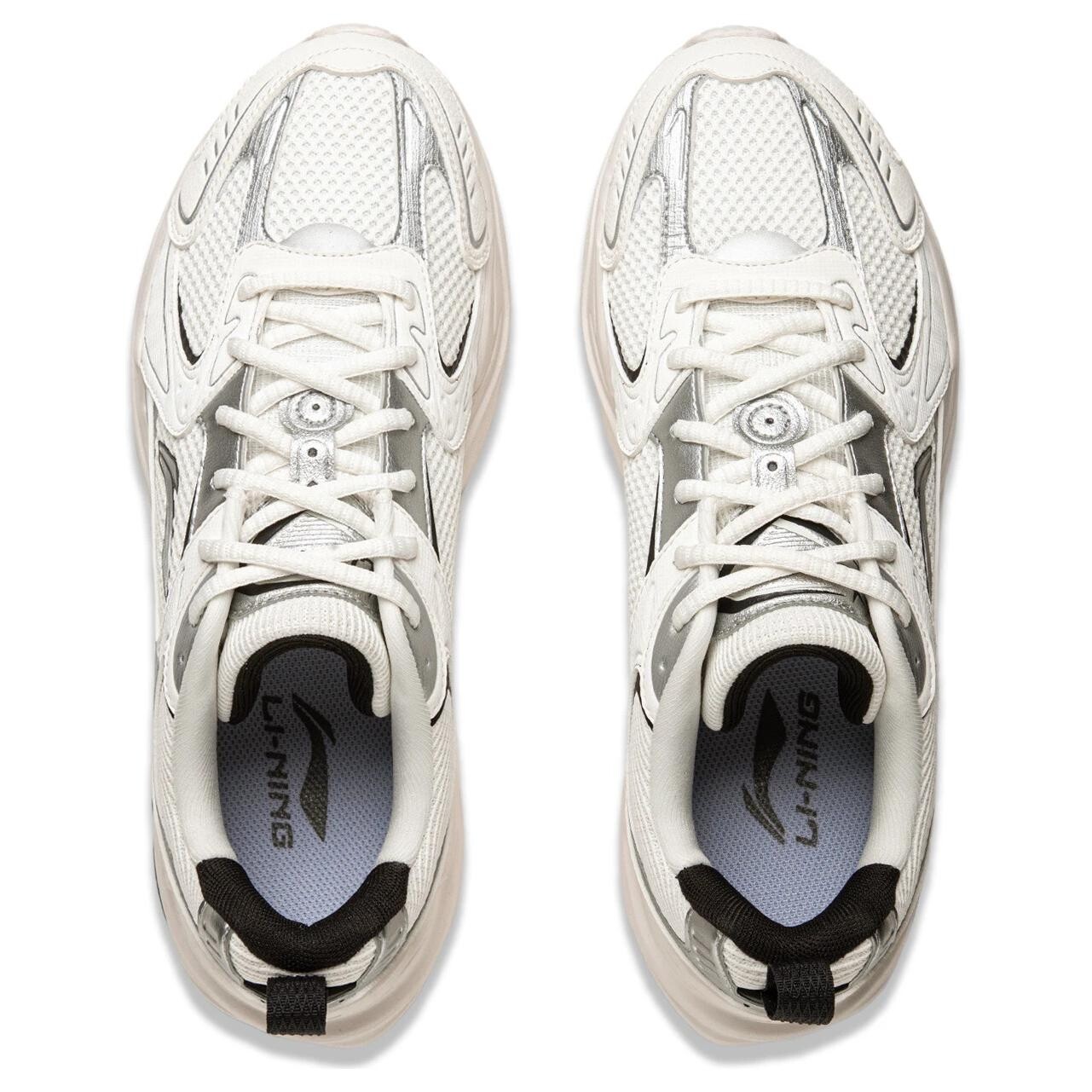 Кроссовки LINING Meteor 2K Lifestyle Shoes Men Low-top Cloud White/silver, белый — фото 4