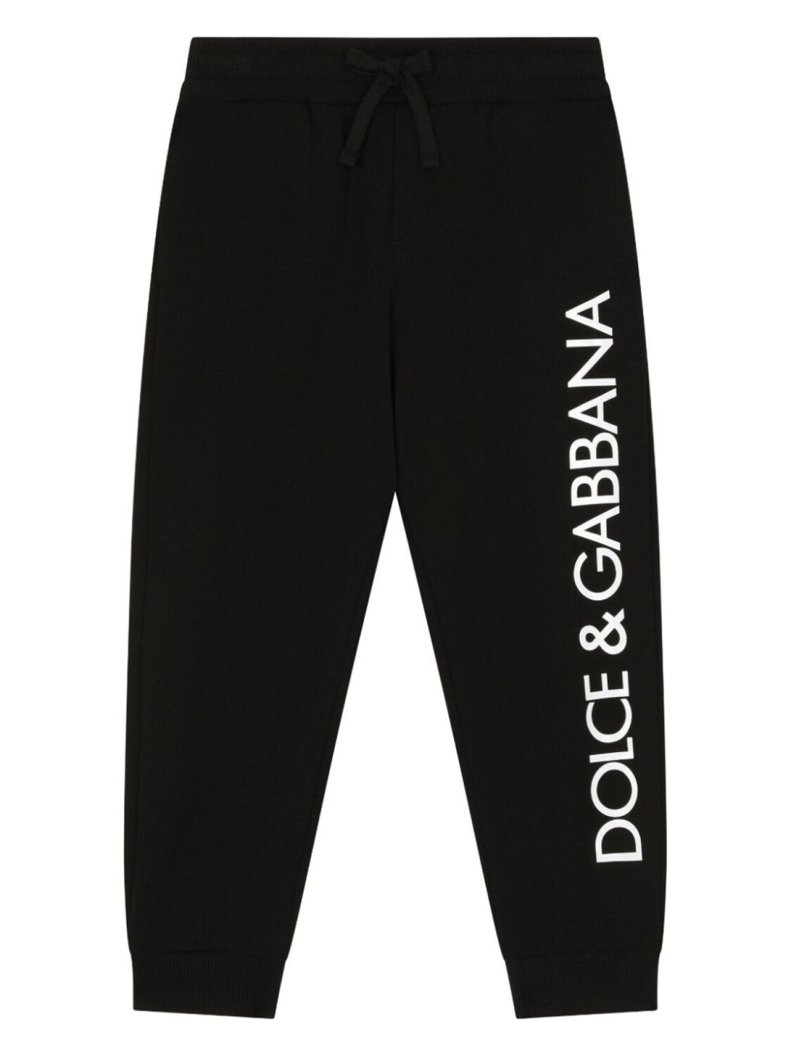 

Dolce & Gabbana Kids спортивные брюки с кулиской и логотипом, черный