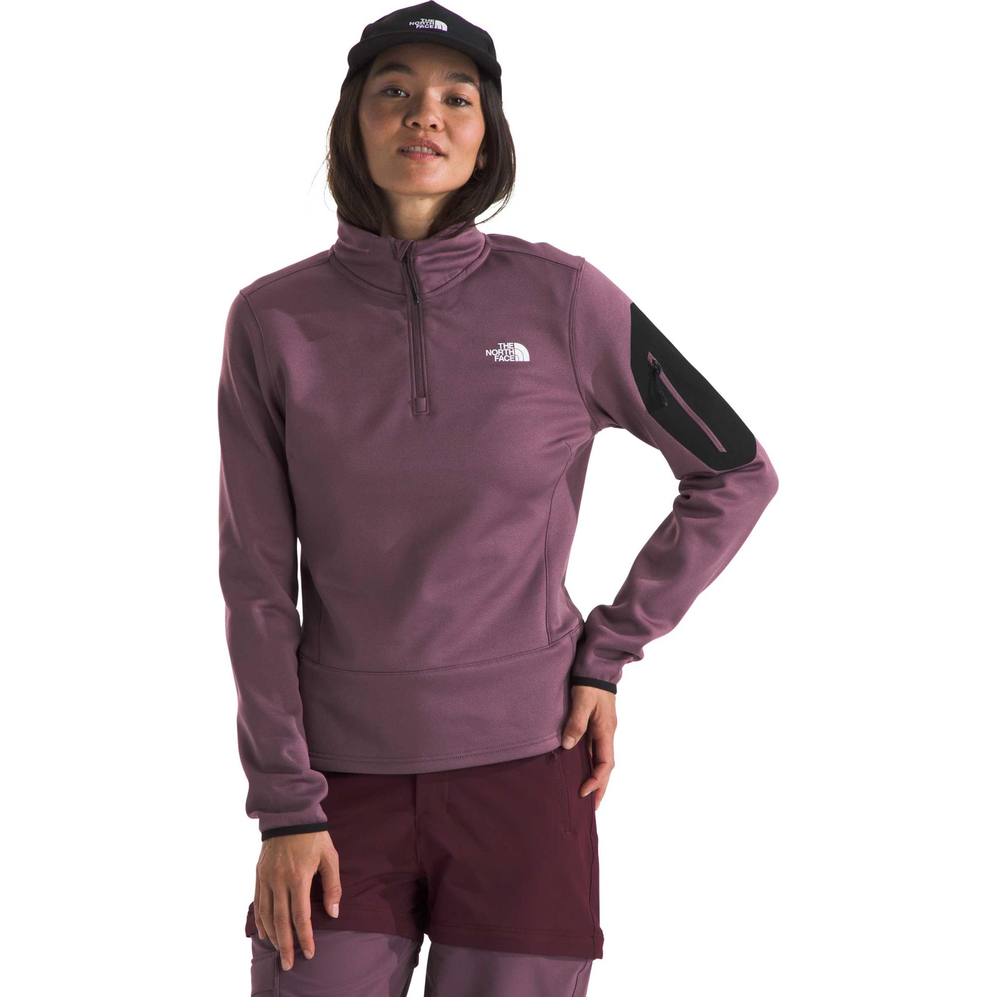 

Женская флисовая куртка Mistyescape с застежкой-молнией на четверть длины The North Face, Midnight Mauve/TNF Black