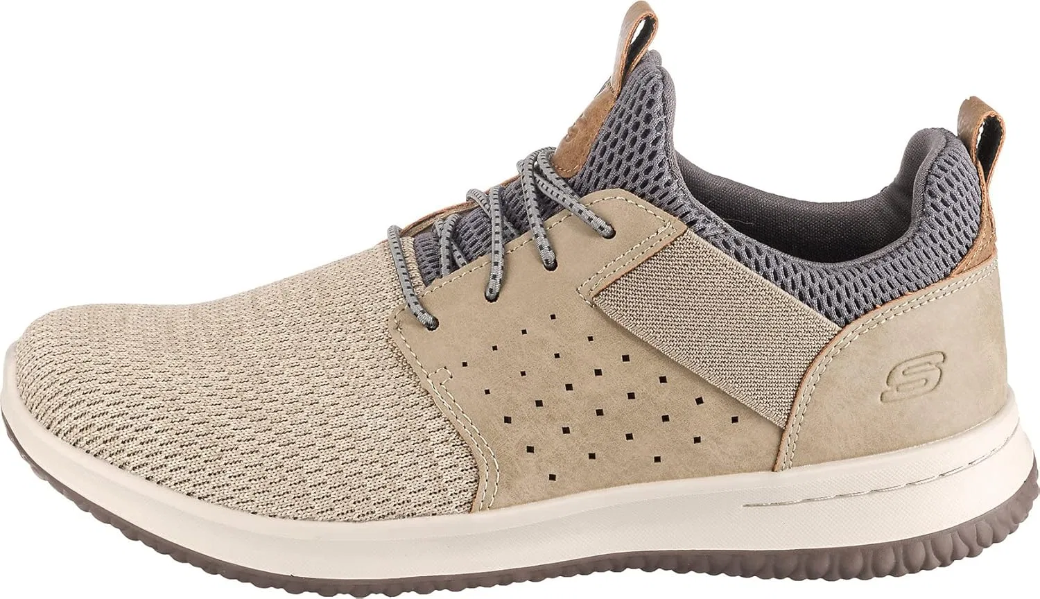 Мужские кроссовки Skechers Delson Camben, Taupe Mesh W Synthetic — фото 4