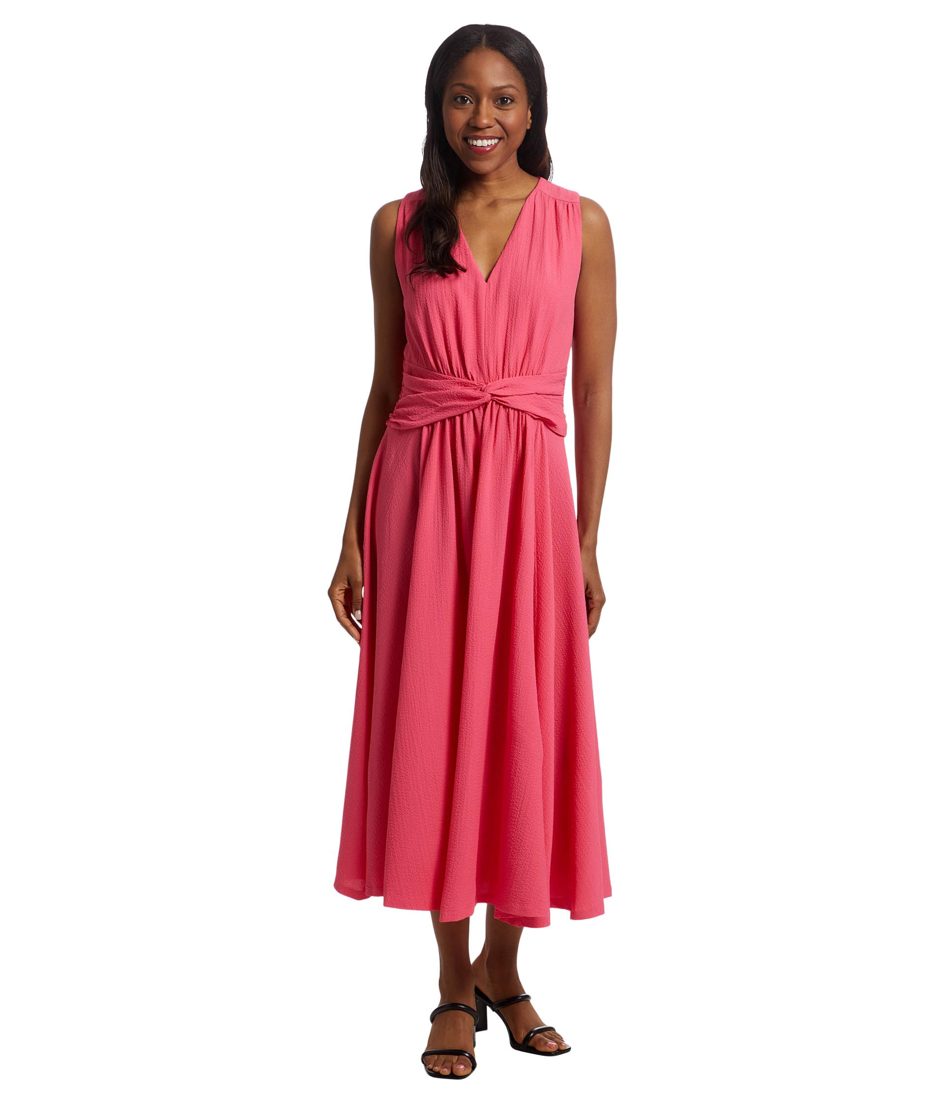 

Платье Calvin Klein Gauze Twist Front Aline, Rosebud