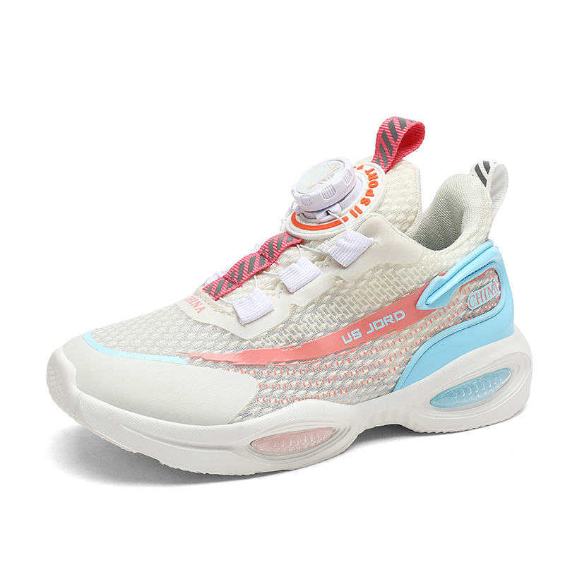 

Детские баскетбольные кроссовки с противоскользящей подошвой, амортизирующие, износостойкие, дышащие, средней высоты. KUPE, белый