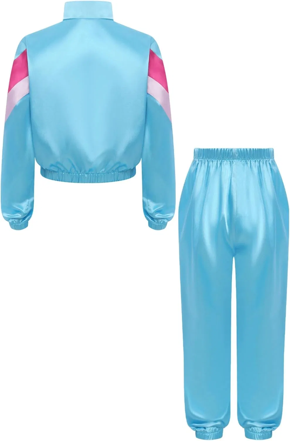 Детский спортивный костюм ретро Winnrchan, куртка и брюки, Blue — фото 4
