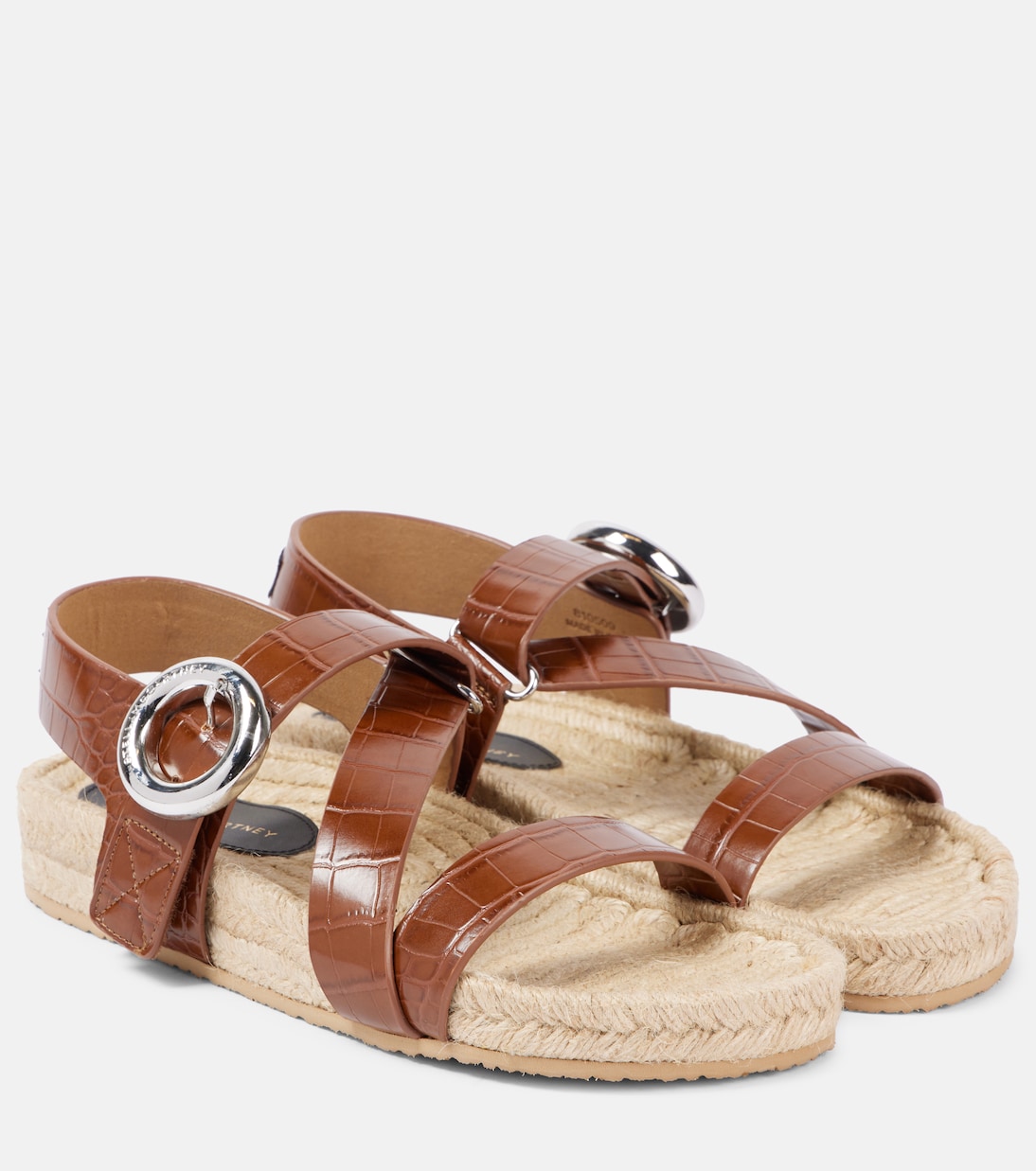 Сандалии-эспадрильи из кожи Gaia S-Wave Stella McCartney, коричневый