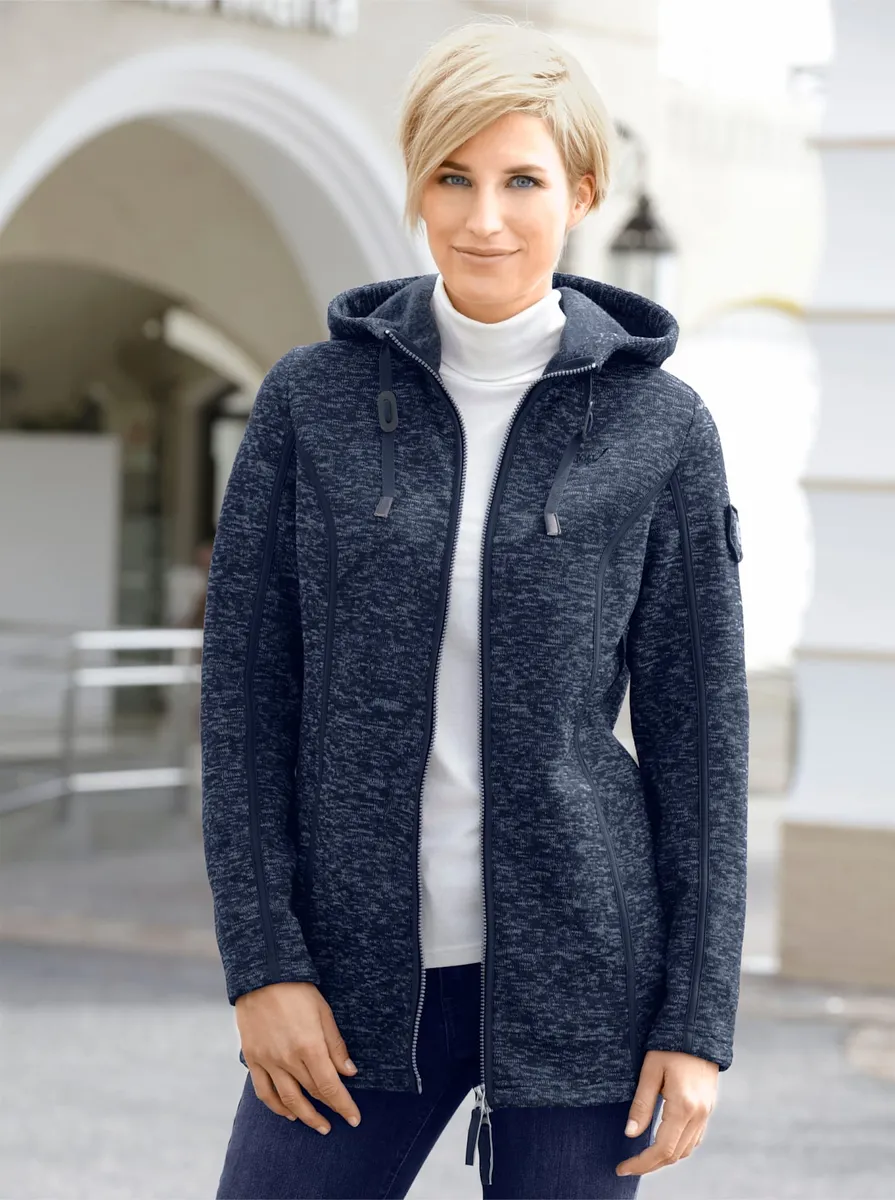 

Флисовая куртка с капюшоном в стиле casual Casual Looks, синий