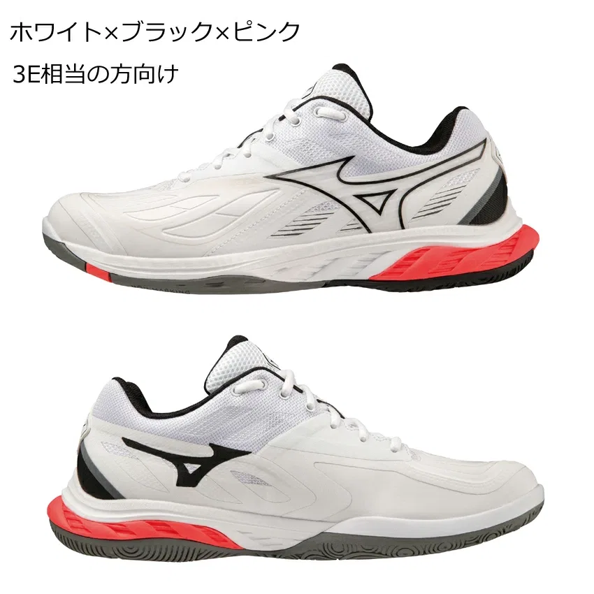 Бадминтонные кроссовки «Wave Fang 2» от Mizuno, 21 White X Black X Pink — фото 3