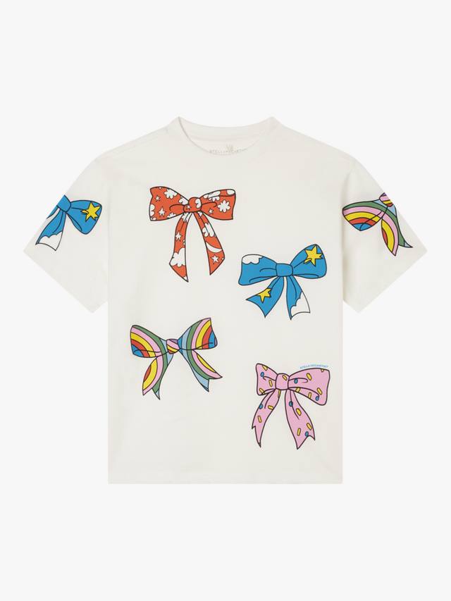 

Детская хлопковая футболка с бантом Stella McCartney Kids