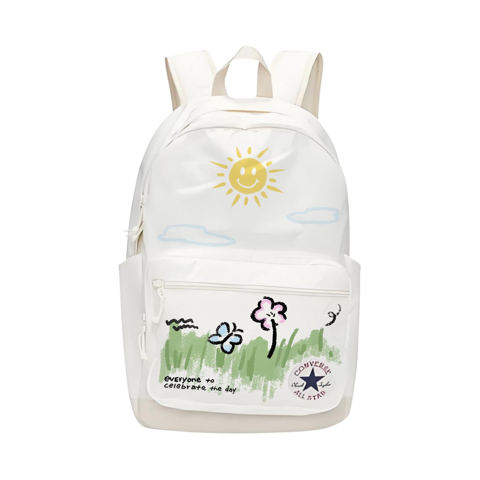 

Converse Полиэстеровый рюкзак обычный унисекс белый, Sky Grassland