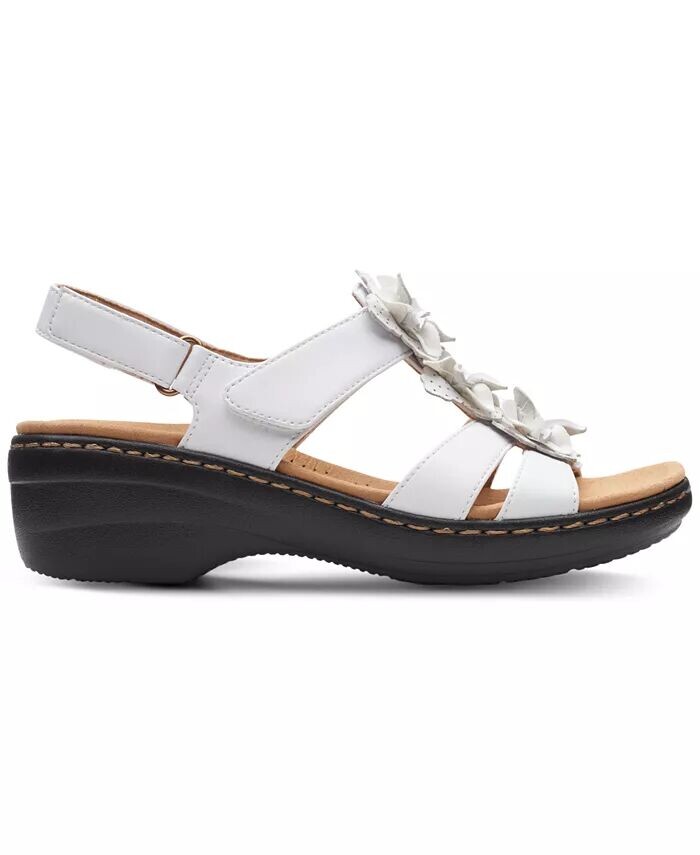 Женские босоножки Merliah Sheryl с декором Slingback Clarks, белый — фото 2