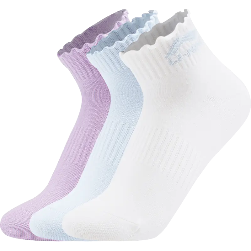

LINING Носки Sports Life Collection Ankle Socks Women's 3 Pack Folk Blue/Standard White/Condensation Purple