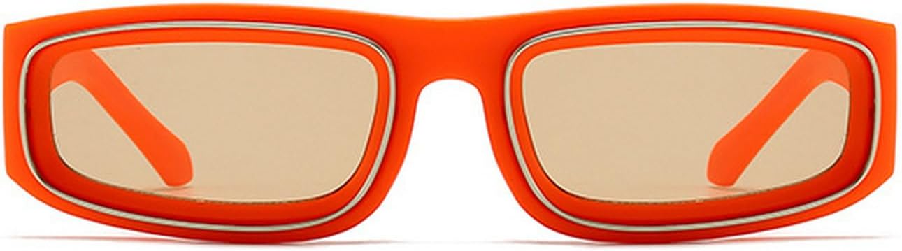 

Laureles 2024 Модные квадратные солнцезащитные очки в стиле Y2K для женщин и мужчин, панк-очки, мужские, в маленькой оправе, защита от УФ-излучения UV400 для женщин, Orange