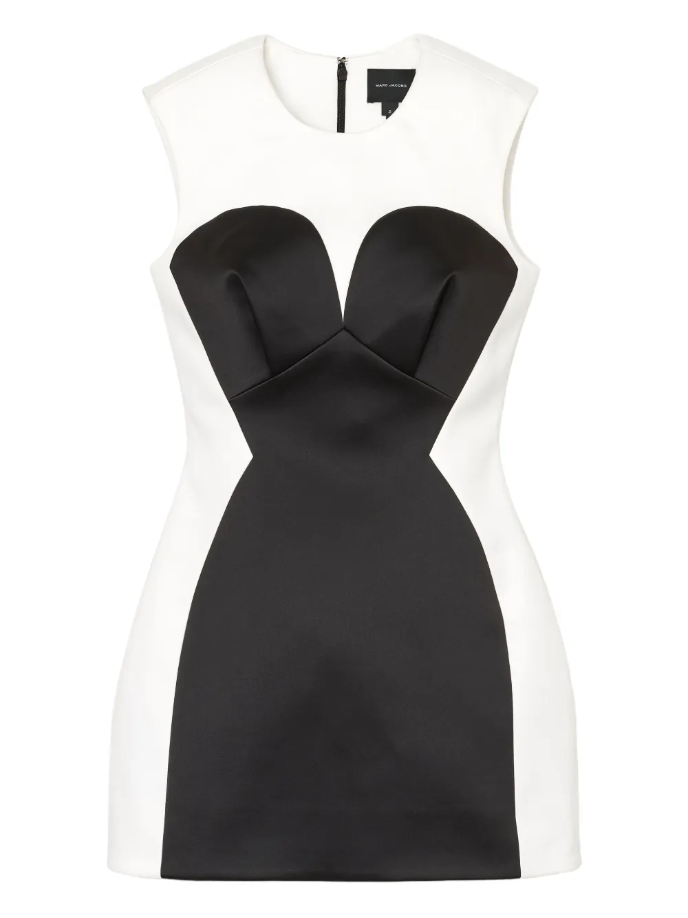 

Мини-платье из атласа со швами MARC JACOBS, белый