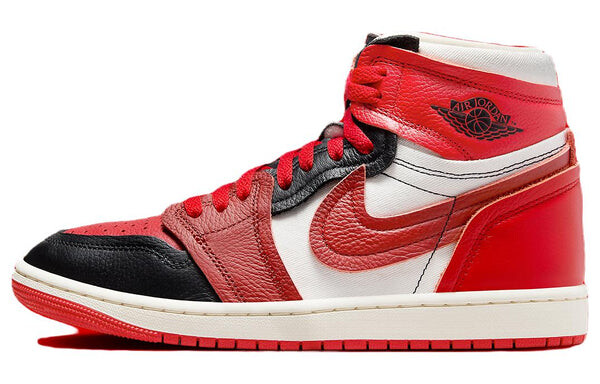 Кроссовки 1 высота мм Air Jordan, красный — фото 2