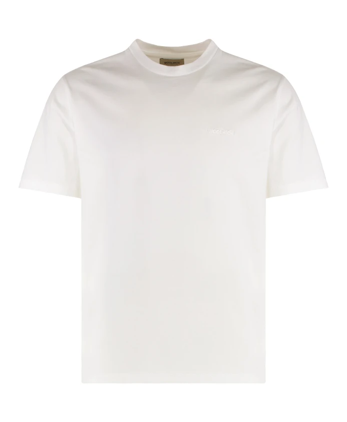 

Хлопковая футболка с круглым вырезом Woolrich, белый