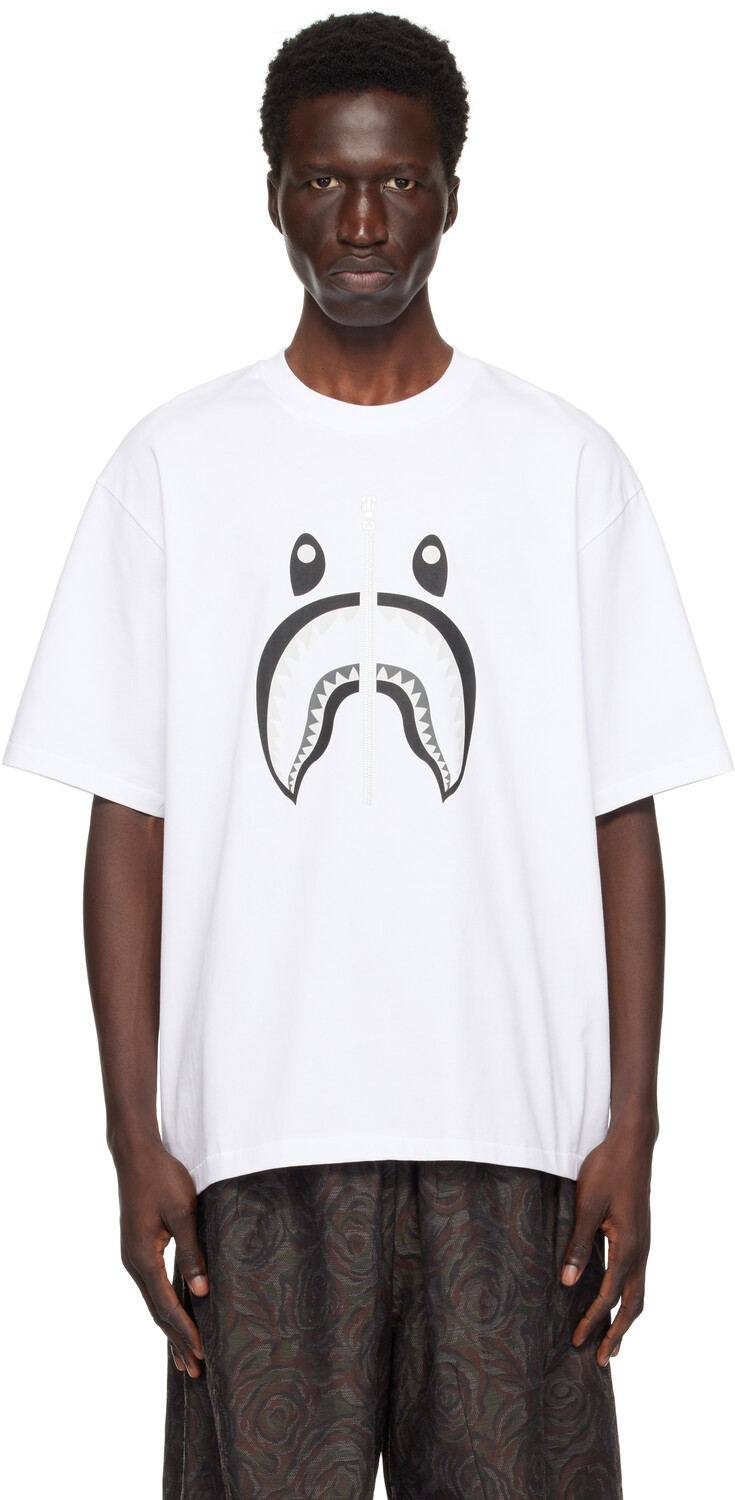 

Футболка с надписью "Hark #1" BAPE, белый
