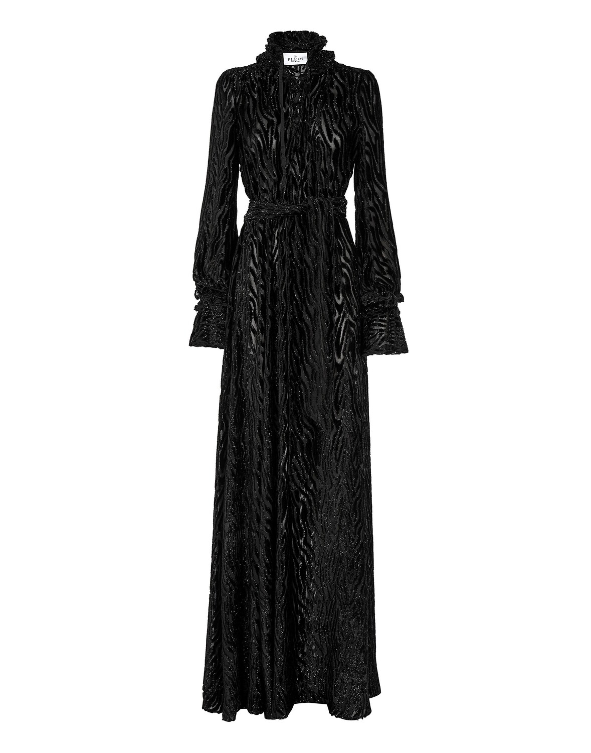 

Шифоновое цыганское платье Philipp Plein, черный