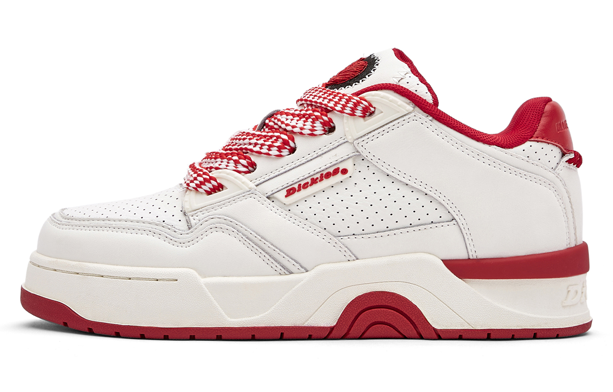 

Dickies Низкие скейтбордические кроссовки унисекс бело-красные, цвет White Red/Women's