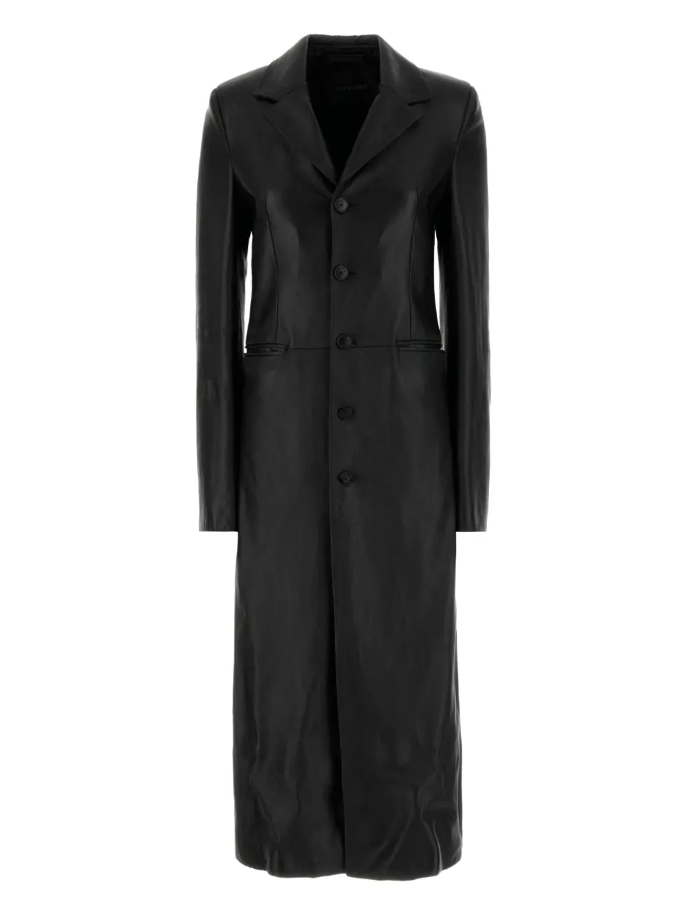 

Кожаное пальто BALENCIAGA, черный