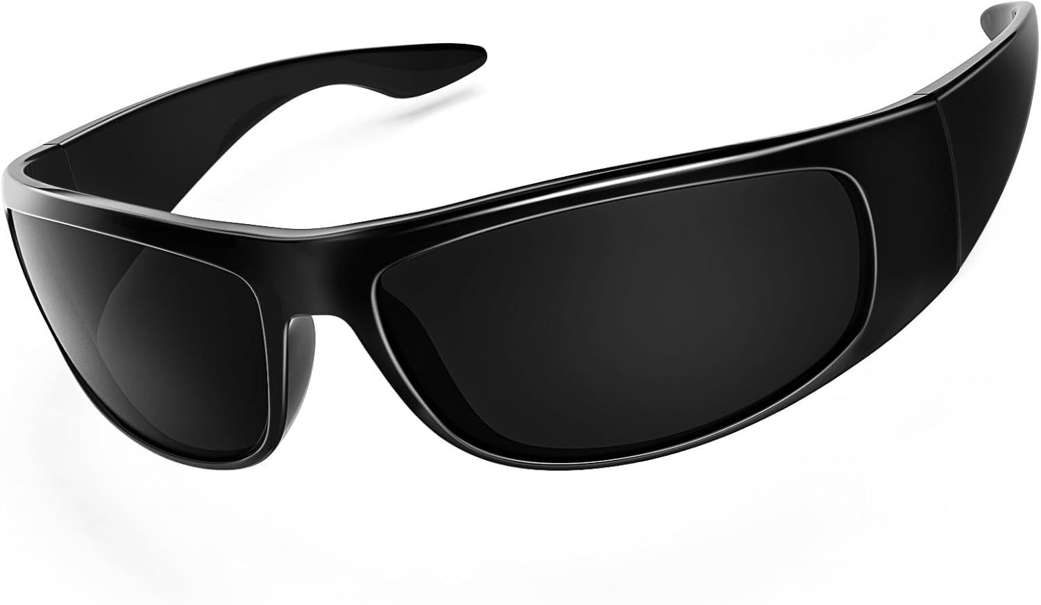 

Солнцезащитные очки WISTON с обтекаемой формой для мужчин и женщин, супертемные, для чувствительных глаз, защита UV400, модель W8005, Xl Gloss Black/Grey- Non Polarized