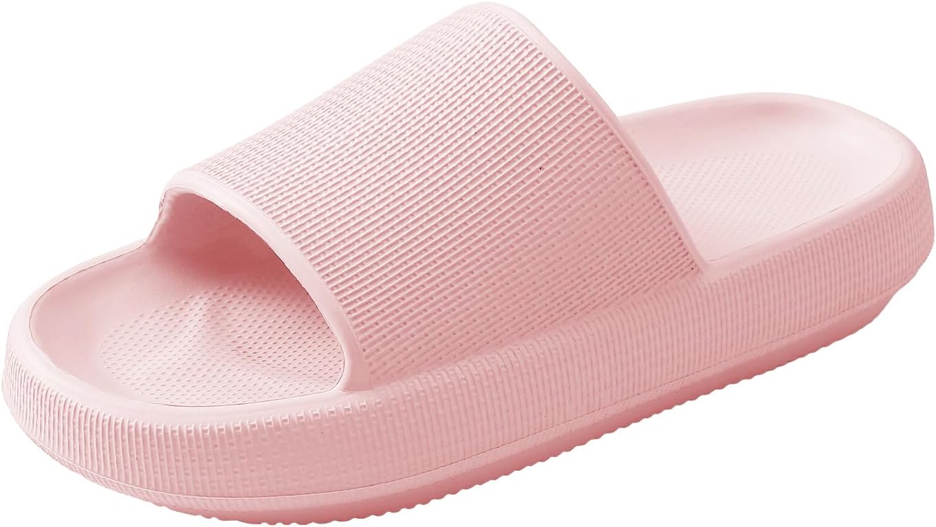 

Женские шлепанцы HUXMEYSON, мужские быстросохнущие шлепанцы, тапочки для душа с поддержкой свода стопы и амортизирующей подошвой, розовый