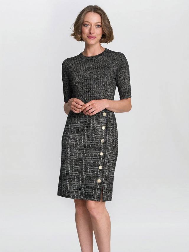 

Платье миди с коротким рукавом Antonella Check Gina Bacconi